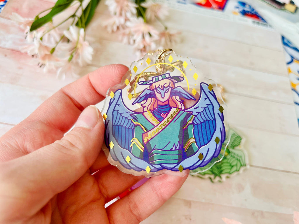 DSMP Doomsday Trio Gold Foil Double-Sided Acrylic Keychains / Charms