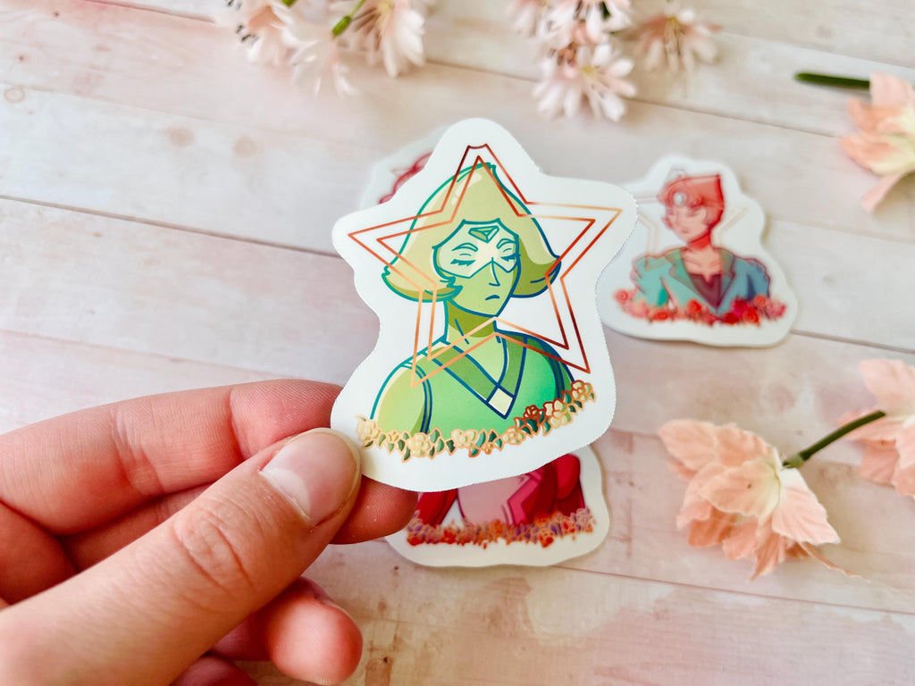 Fancy Crystals Gems Vinyl Stickers