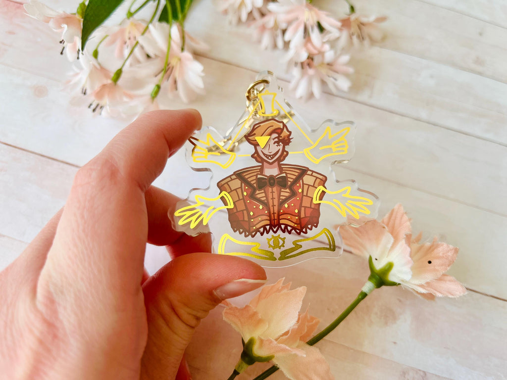 Bill Gold Foil Double-Sided Acrylic Keychains