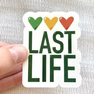 last life hearts and text sticker
