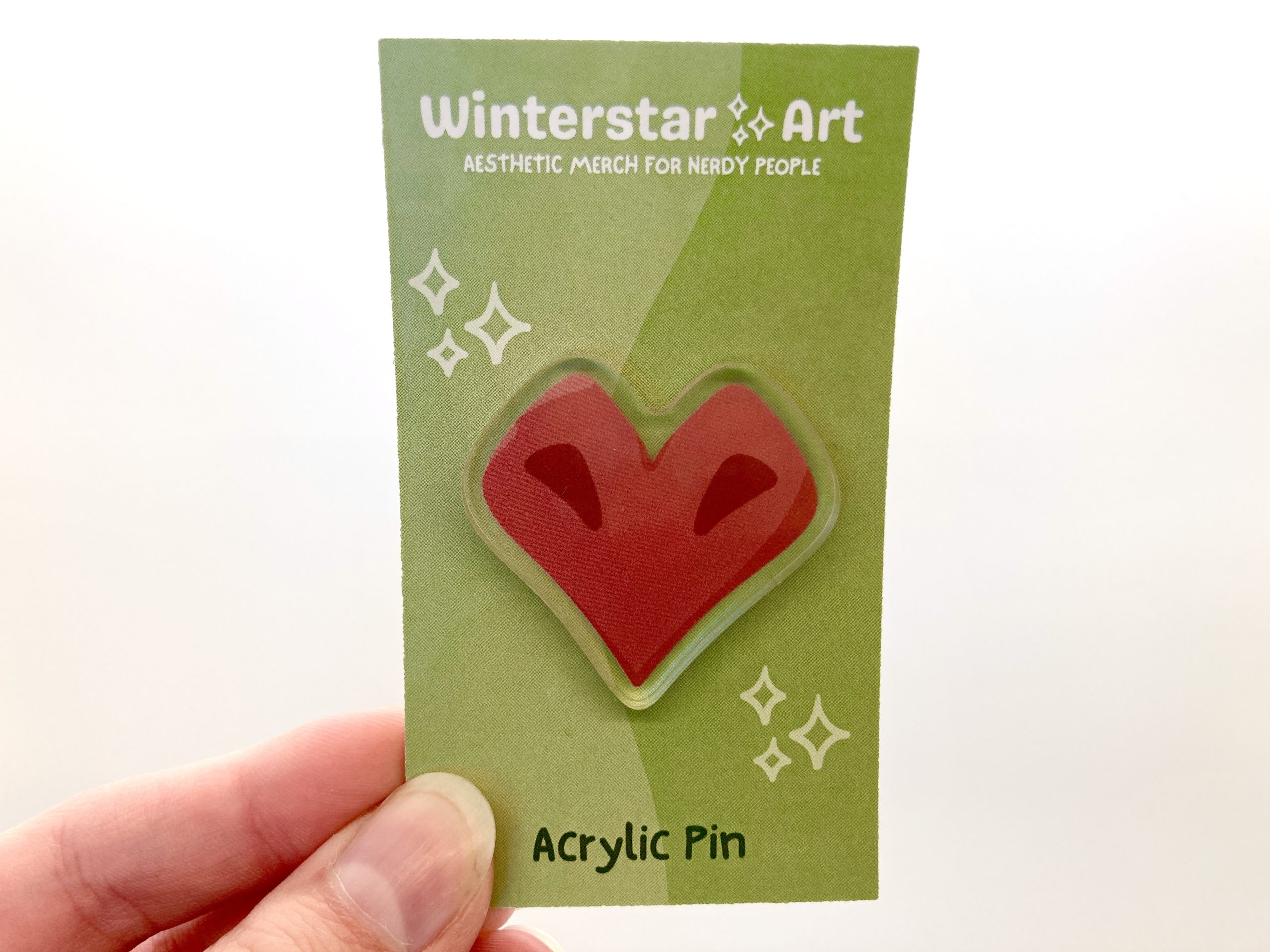 Hardcore Heart Mini Acrylic Pin - Winterstar Art